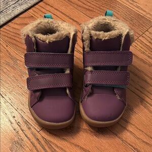 Ten Little Kids Purple Fur-Lined Boots Size  9